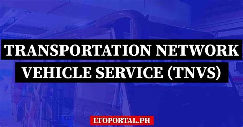 tnvs portal|Online portal for TNVS drivers launched .